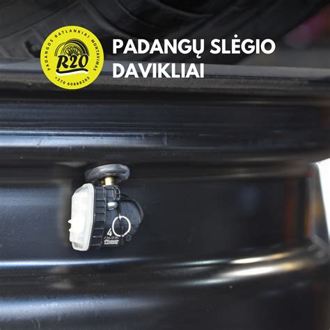 Padangų slėgio daviklio schema