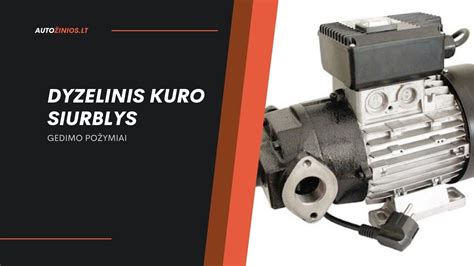 Dyzelinio kuro siurblio schematinis vaizdas