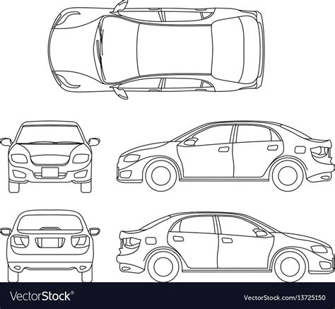 Sedano automobilio siluetas