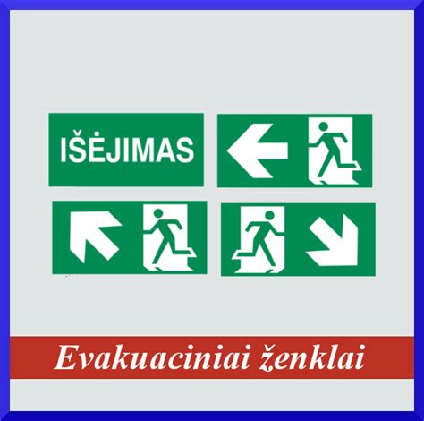 simboliai ir ženklai priešgaisrinės saugos instrukcijoje