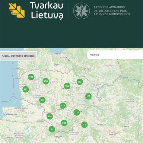 Interaktyvus žemėlapis, kuriame gyventojai gali pranešti apie gamtoje išmestas atliekas