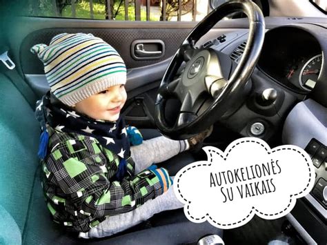 Saugaus važiavimo automobiliu su vaiku infografika