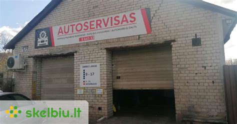 Serviso patalpos, kuriose atliekamas automobilių remontas