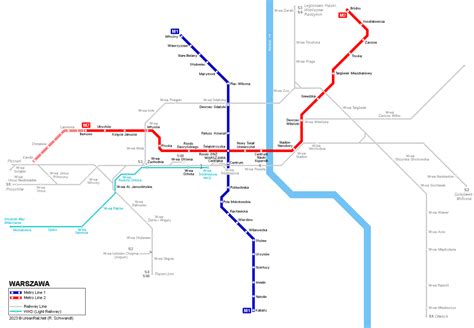 Varšuvos metro žemėlapis
