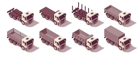 Įvairūs transporto priemonių tipai: automobiliai, sunkvežimiai, traukiniai