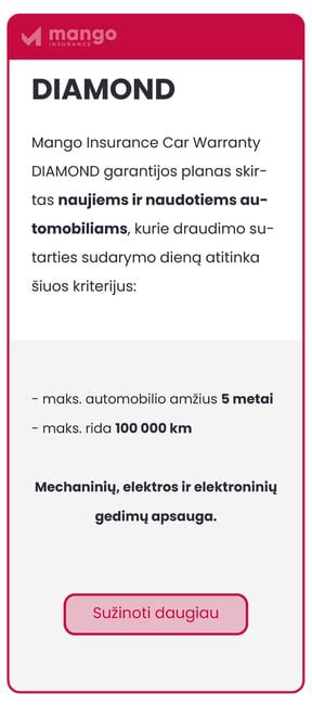 Skirtingi automobilio garantijos planai