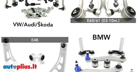 Aliumininės Audi A4 važiuoklės detalės