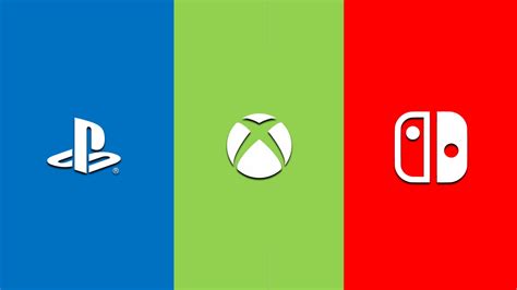 Playstation, Xbox, Nintendo logotipai