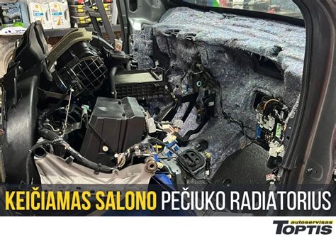 Automobilio radiatoriaus vieta