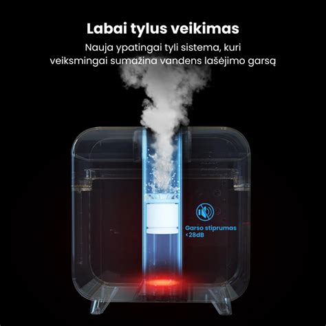 Infografika apie oro drėkintuvo automatinius režimus