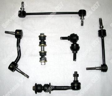 Nuotrauka su įvairių automobilių stabilizatoriaus traukių pavyzdžiais