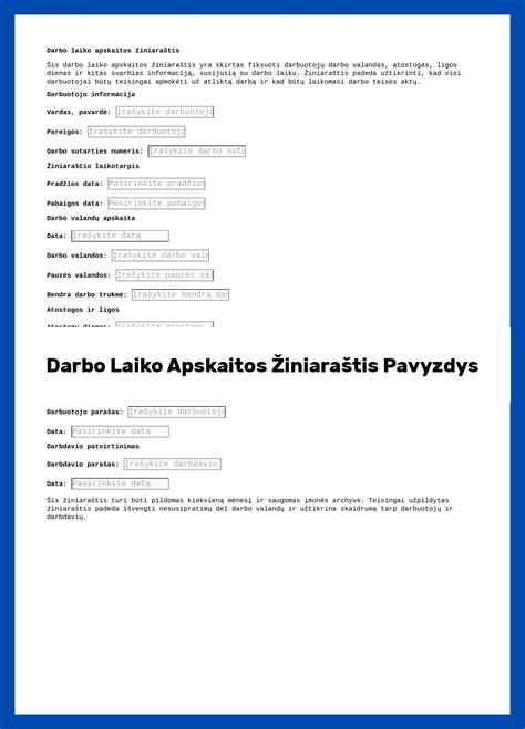 Kuro apskaitos pavyzdys