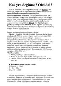 schematinis benzino degimo procesas