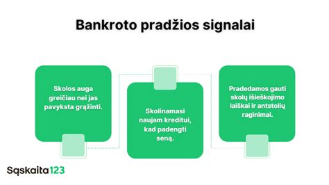 Bankroto proceso schematinis vaizdavimas