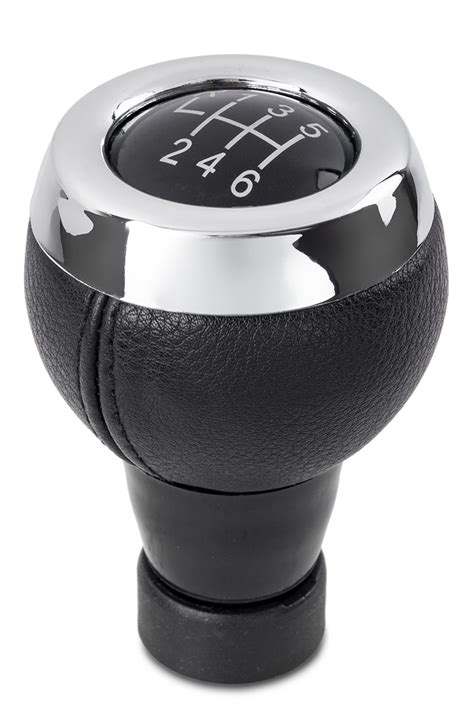 Nuotrauka, vaizduojanti skirtingų medžiagų pavarų svirties antgalius