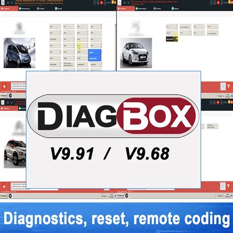 Diagbox V9.85 programinės įrangos sąsaja