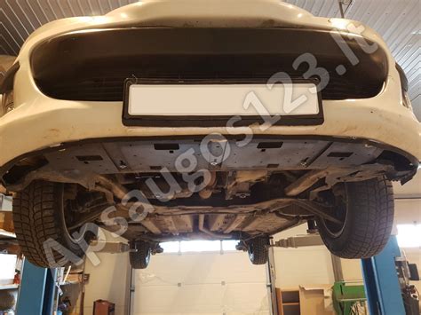 Schematinis variklio apsaugos montavimas Peugeot 407