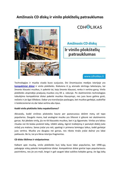 CD ir vinilo plokštelių palyginimas