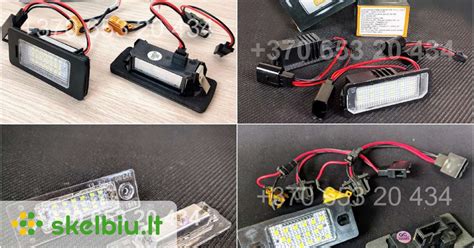 Nissan Almera numerio apšvietimas su LED lemputėmis