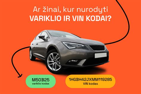 Infografika apie VIN kodo reikšmę perkant automobilį