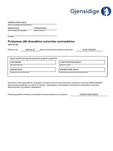Automobilio draudimo sutarties nutraukimo procesas