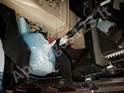 Schematinis Ford EcoSport variklio dalių išdėstymas