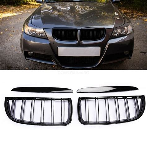 BMW E90 priekinės juodos dvigubos grotelės