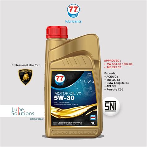 77 Lubricants Motor Oil VX 5W-30 buteliukas