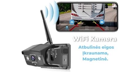 Universalios atbulinės eigos kameros pavyzdys