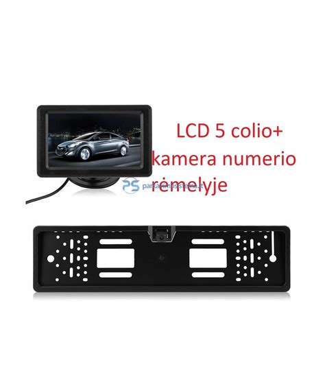 Automobilio numerio rėmelis su integruota parkavimo kamera