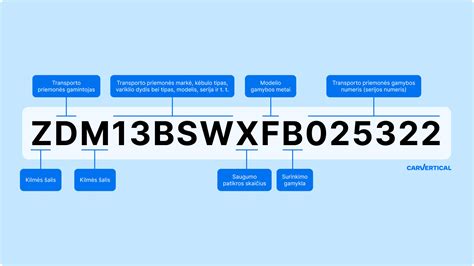 VIN kodas: pavyzdys su paaiškinimu
