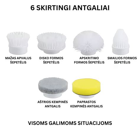 Skirtingi antgaliai ir jų pritaikymas valymui