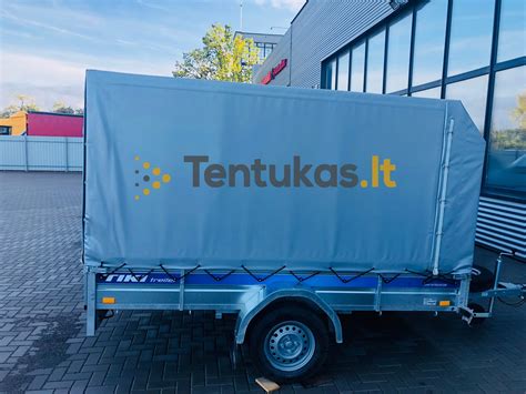 Priekabos tentas su tvirtinimo detalėmis