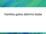 Variklio galios didinimo būdai