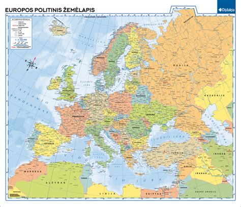 Europos žemėlapis su maršrutais