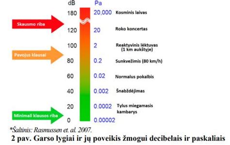 Infografika apie triukšmo poveikį žmogaus sveikatai