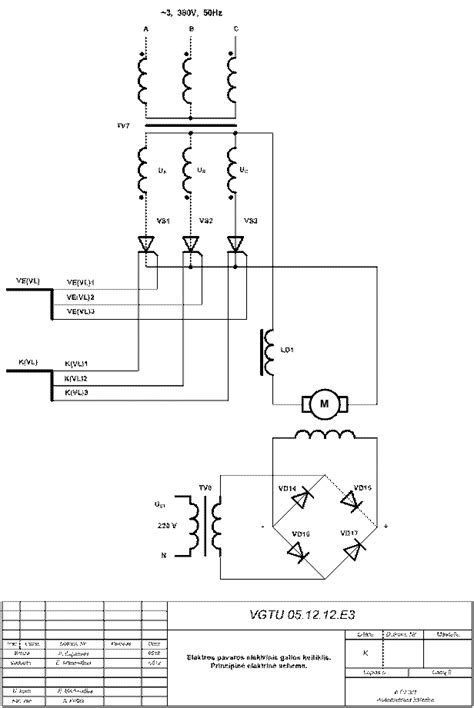 Struktūrinė elektros pavaros schema