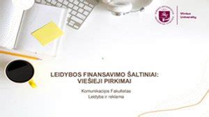 Finansavimo šaltiniai NPO