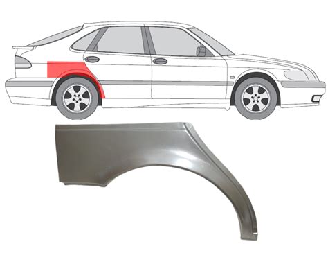 Saab 9-3 automobilio galinė dalis