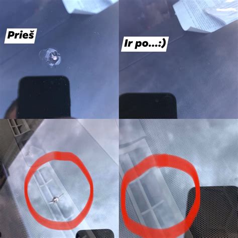 Įtrūkusio automobilio stiklo remontas