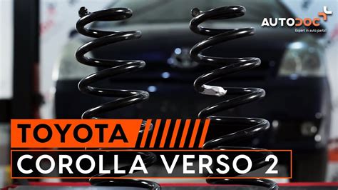 Schematinis Toyota Corolla 2004 pakabos vaizdas su pažymėtais riebokšliais