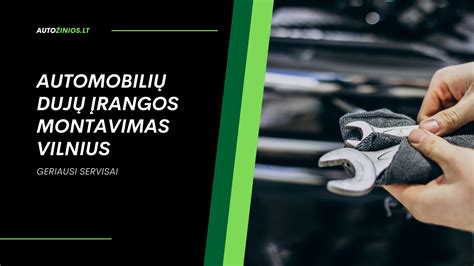 Scheminis dujinės įrangos montavimas automobilyje