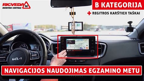 Navigacijos prietaiso naudojimas automobilyje
