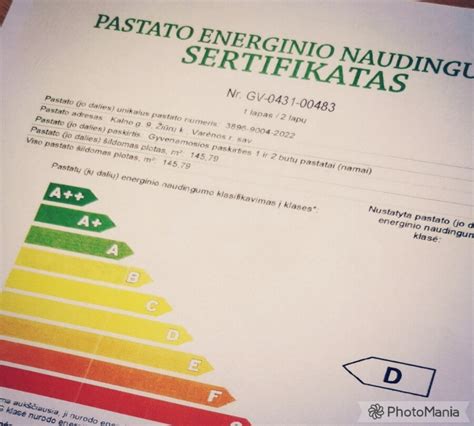 Pastato energinio naudingumo klasė ir CO2 emisija