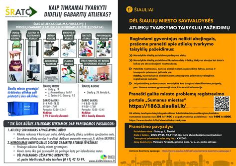 Schema, kaip tinkamai paruošti dideles atliekas transportavimui į surinkimo aikštelę