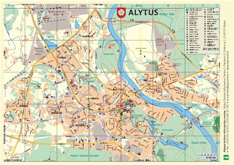 Alytaus miesto žemėlapis su serviso adresais