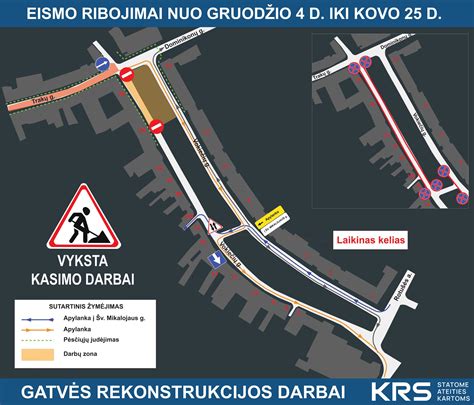 Dviračių ir automobilių eismo schema Vilniaus gatvėje