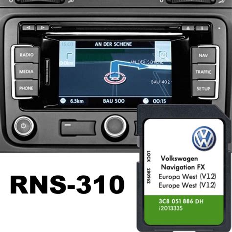 Schema kaip atpažinti VW RNS310 ir RNS315 navigacijos sistemas