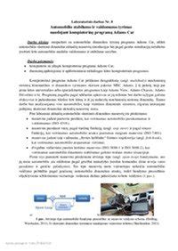 Schematinis automobilio stabilumo posūkyje pavaizdavimas