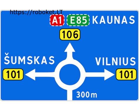 Važiavimo schema sankryžoje